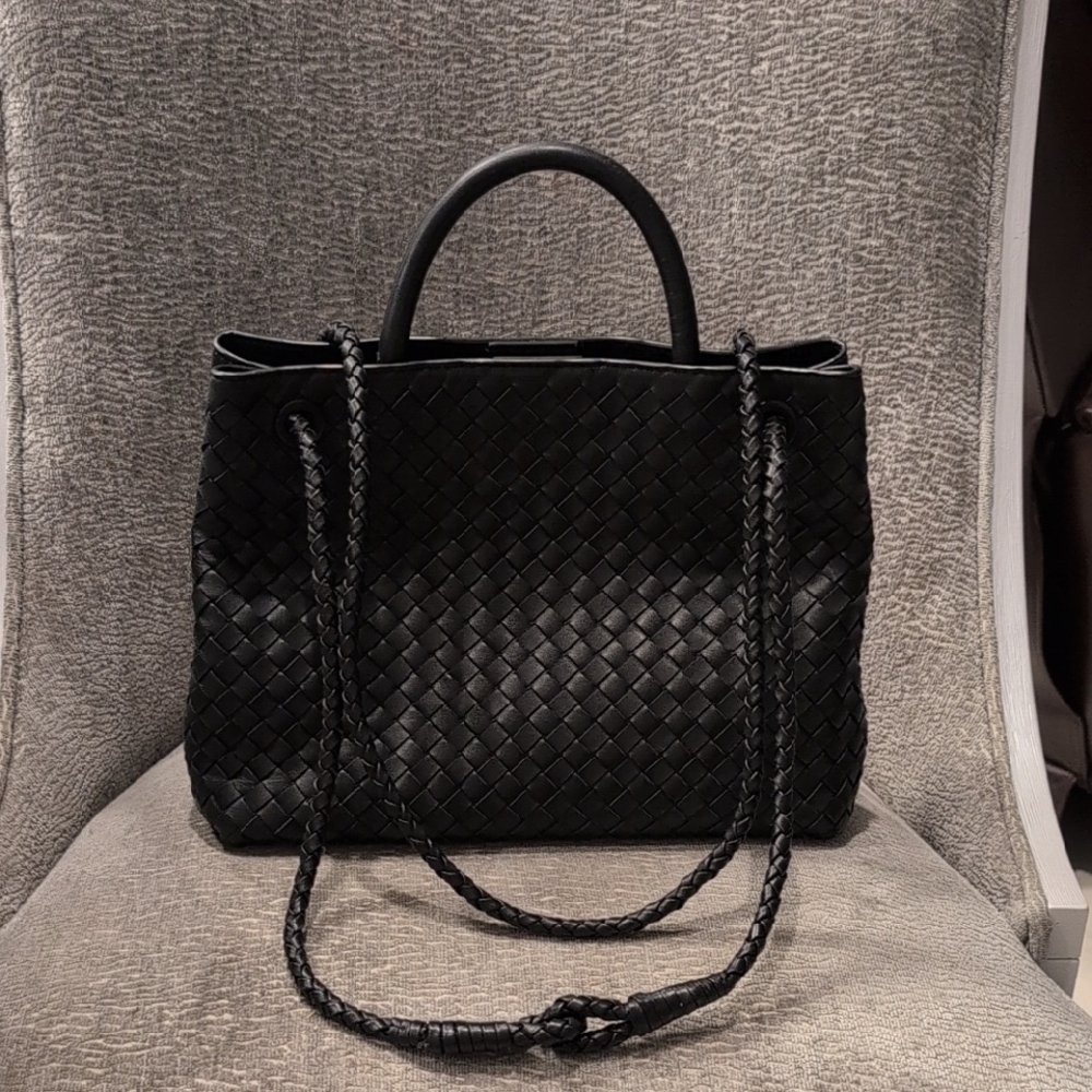 Quince Italian Leather Handwoven Satchel